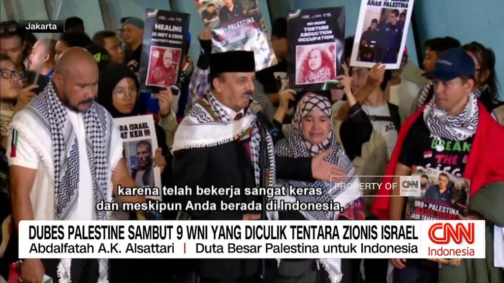 VIDEO: Dubes Palestine Sambut 9 WNI yang Diculik Israel