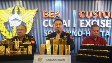 Bea Cukai Gagalkan Penyelundupan Emas ke Hongkong Senilai Rp45 M