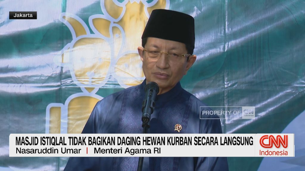 VIDEO: Masjid Istiqlal Tak Bagikan Daging Hewan Kurban Secara Langsung