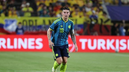 James Rodriguez masih jadi andalan Timnas Kolombia bersama beberapa pemain senior lain. (Getty Images via AFP/LEONARDO FERNANDEZ)