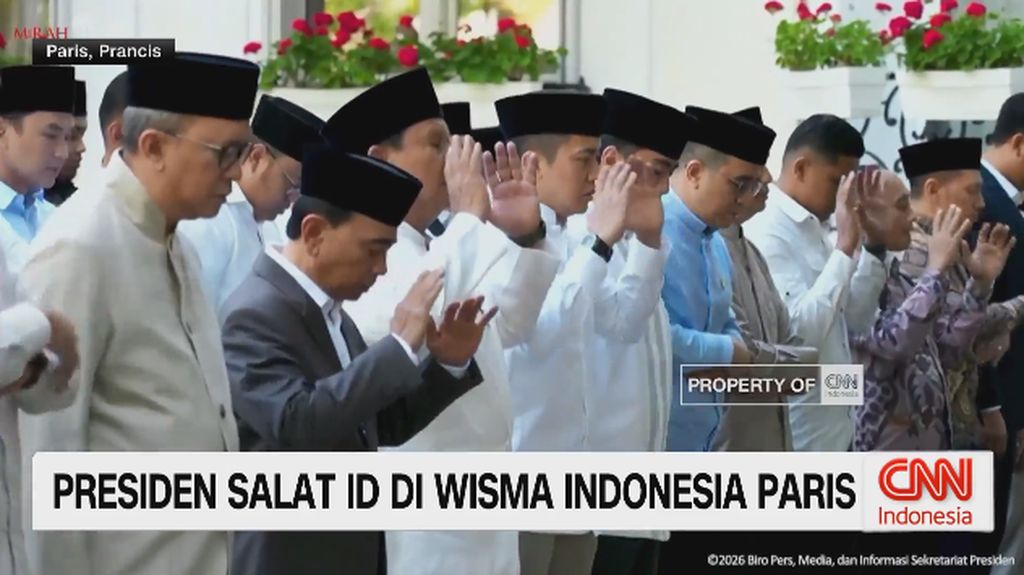 VIDEO: Presiden Salat Id di Wisma Indonesia Paris