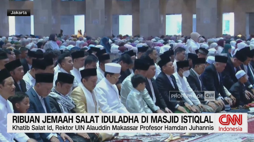 VIDEO: Ribuan Jemaah Salat Iduladha di Masjid Istiqlal