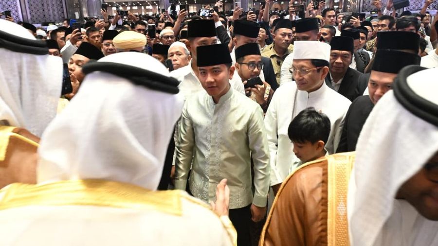 Wakil Presiden GIbran Rakbuming Raka penyelenggaraan Salat Iduladha 1447 H/2026 M di Masjid Istiqlal, Jakarta, Rabu (27/05/2026). (Dok. Setwapres)