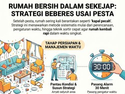 Rumah Kayak Kapal Pecah Usai Open House? Ini Cara Cepat Bersihkannya