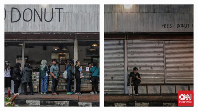 Para pengunjung mulai memadati Blok M yang salah satu sentra kuliner yang tengah digandrungi di Jakarta Selatan. (CNN Indonesia/Febria Adha L)
