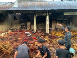 Gudang Dupa di Marga Tabanan Terbakar, Kerugian Ditaksir Rp 400 Juta