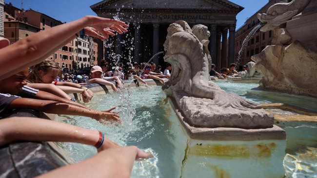 Gelombang panas di Roma, Italia