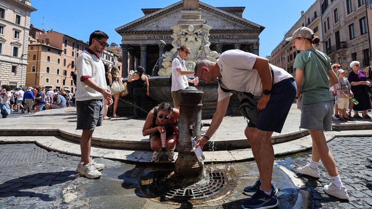 Gelombang panas di Roma, Italia