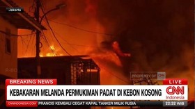 Kebakaran Melanda Permukiman Padat di Kebon Kosong Kemayoran