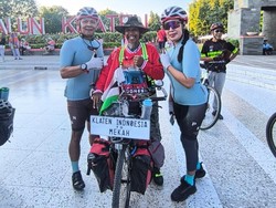 Tekad Buruh Bangunan Asal Klaten Gowes ke Makkah demi Umrah