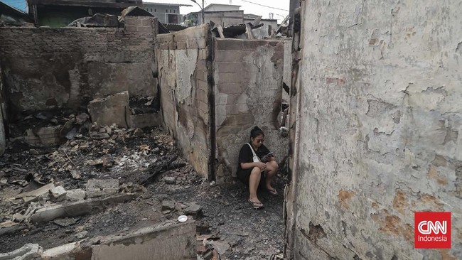 Kebakaran Pemukiman di Kemayoran Jakarta