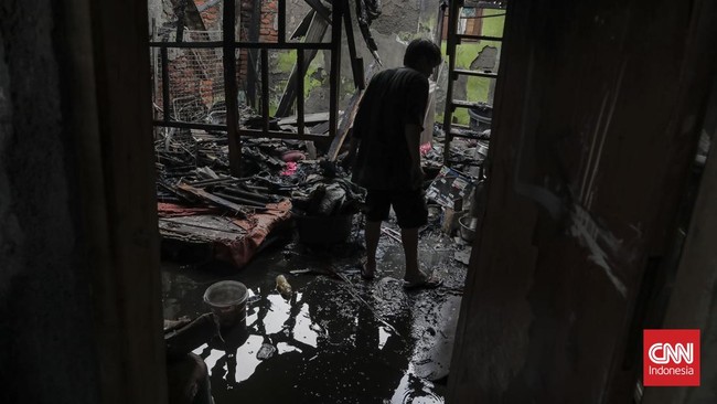 Kebakaran Pemukiman di Kemayoran Jakarta