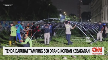 VIDEO: Tenda Darurat Tampung 500 Orang Korban Kebakaran Kemayoran