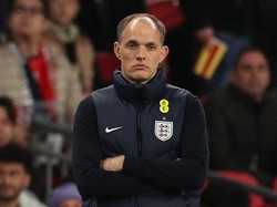 England's German head coach Thomas Tuchel looks on during the friendly international football match between England and Japan at Wembley Stadium in London on March 31, 2026. (Photo by Adrian Dennis / AFP) / NOT FOR MARKETING OR ADVERTISING USE / REST