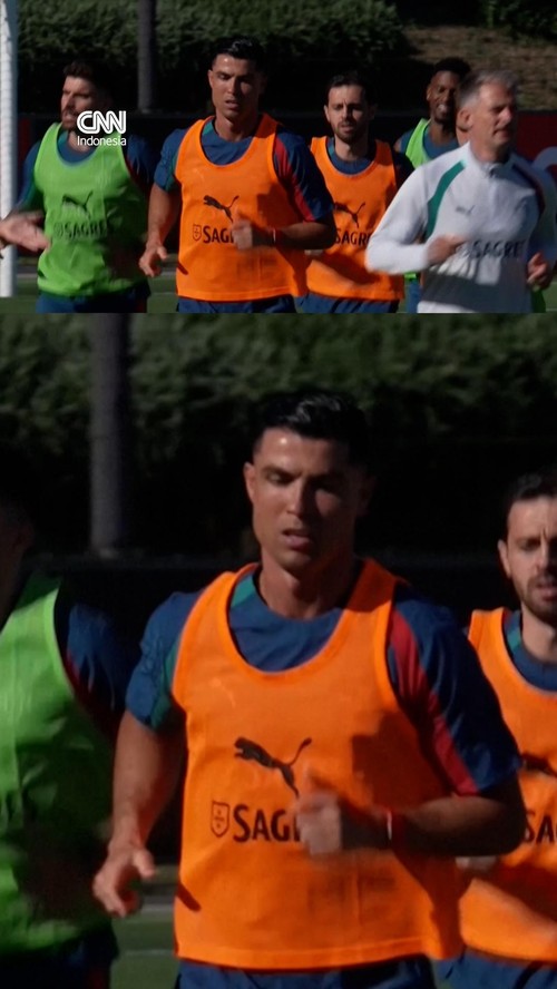 Momen Ronaldo Latihan Bareng Skuad Portugal Jelang Piala Dunia