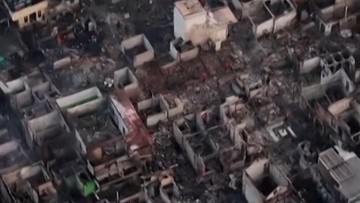 Penampakan Puing Kebakaran Permukiman Padat di Kemayoran