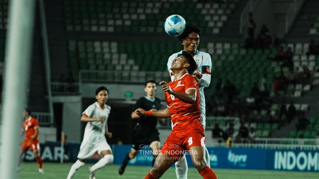 Timnas Indonesia U-19 menjalani laga pertama Piala AFF U-19 2026 dengan menghadapi Myanmar di Stadion Utama Sumatera Utara, Deli Serdang, Senin (1/6) malam. (dok. PSSI)