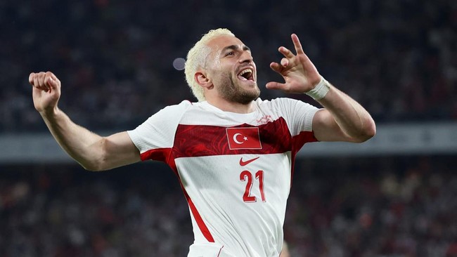 Soccer Football - International Friendly - Turkey v North Macedonia - Sukru Saracoglu Stadium, Istanbul, Turkey - June 1, 2026 Turkey's Baris Alper Yilmaz celebrates scoring their fourth goal REUTERS/Umit Bektas