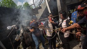 Kediaman Mutfiana alias Fia di Seyegan, Sleman, DI Yogyakarta (DIY) yang dilanda kemunculan teror api misterius secara berulang.
