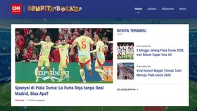 CNNIndonesia.com luncurkan microsite Gempita Bola Dunia menyambut kemeriahan Piala Dunia 2026. (CNN Indonesia)