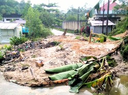 Lahan Kosong di Tarakan Longsor Akibat Hujan, Jalan Tertimbun Lumpur 2 Meter