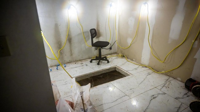 The exit point of a cross-border drug tunnel between U.S. and Mexico, in this handout image released June 1, 2026, with location given as San Diego, California, U.S.  US Attorney's Office for the Southern District of California/Handout via REUTERS