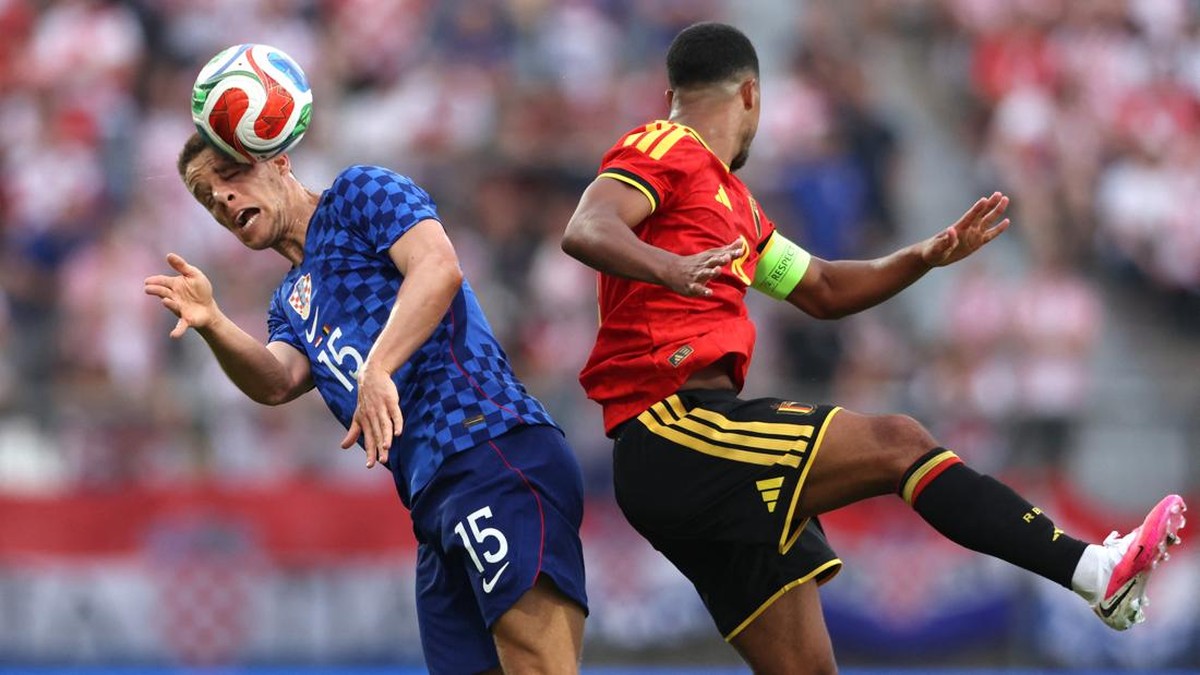 Soccer Football - International Friendly - Croatia v Belgium - Stadion HNK Rijeka, Rijeka, Croatia - June 2, 2026 Croatia's Mario Pasalic in action with Belgium's Youri Tielemans REUTERS/Antonio Bronic