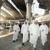 Kuwaiti officials inspect damage inside a terminal at Kuwait International Airport following a drone and missile attack, in Kuwait City, Kuwait, June 3, 2026. Kuwait News Agency/Handout via REUTERS    THIS IMAGE HAS BEEN SUPPLIED BY A THIRD PARTY NO
