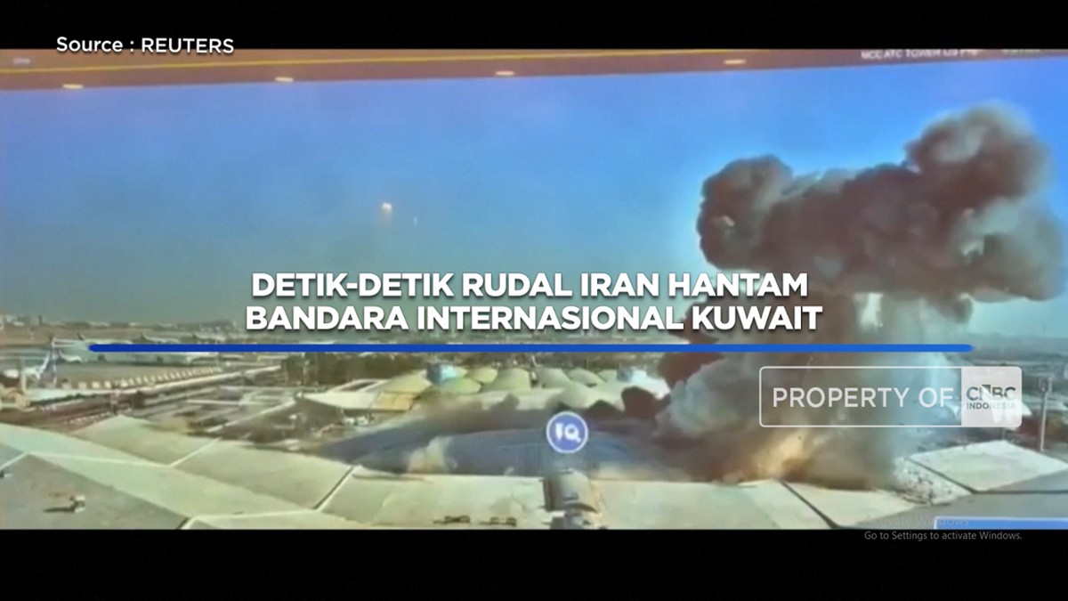 Video: Detik-detik Rudal Iran Hantam Bandara Kuwait 