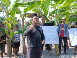 Usung Pohon Pisang, Warga Blora Demo Lagi Tuntut Perbaikan Jalan Randublatung