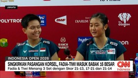 Fadia-Tiwi Melaju ke Babak 16 Besar Indonesia Open 2026