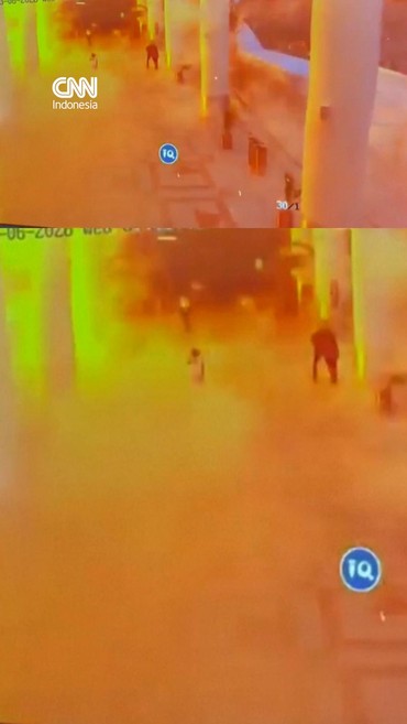 Pemerintah Kuwait merilis rekaman yang menunjukkan sebuah drone milik Iran menabrak bandara pada Rabu (3/6).