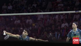 Sabar Karyaman Gutama/Moh Reza Pahlevi Isfahani melangkah ke final Australia Open 2026. (CNN Indonesia/ Adi Ibrahim)