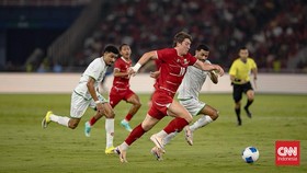 Ole Romeny, Timnas Indonesia vs Oman. CNNINdonesia/Adi Maulana Ibrahim