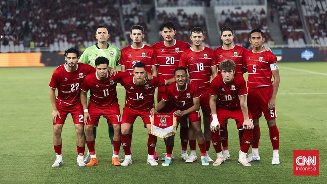 Timnas Indonesia meraih kemenangan meyakinkan 3-0 atas timnas Oman dalam laga FIFA Matchday bertajuk Garuda Championship Series 2026 di Stadion Utama Gelora Bung Karno (GBK), Senayan, Jakarta, Jumat (5/6) malam. (CNN Indonesia/ Adi Ibrahim)