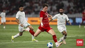 Timnas Indonesia meraih kemenangan meyakinkan 3-0 atas timnas Oman dalam laga FIFA Matchday bertajuk Garuda Championship Series 2026 di Stadion Utama Gelora Bung Karno (GBK), Senayan, Jakarta, Jumat (5/6) malam. (CNN Indonesia/ Adi Ibrahim)