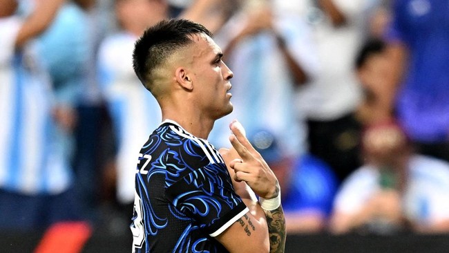 Soccer Football - International Friendly - Argentina v Honduras - Kyle Field, College Station, Texas, U.S. - June 6, 2026 Argentina's Lautaro Martinez celebrates scoring their first goal IMAGN IMAGES via Reuters/Maria Lysaker