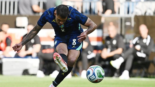 Soccer Football - International Friendly - Brazil v Egypt - Huntington Bank Field, Cleveland, Ohio, U.S. - June 6, 2026 Brazil's Bruno Guimaraes scores their first goal IMAGN IMAGES via Reuters/Ken Blaze