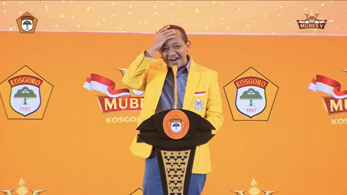 Bahlil Tepok Jidat Lagu My Little Bolu Ketan Diputar saat Mau Pidato