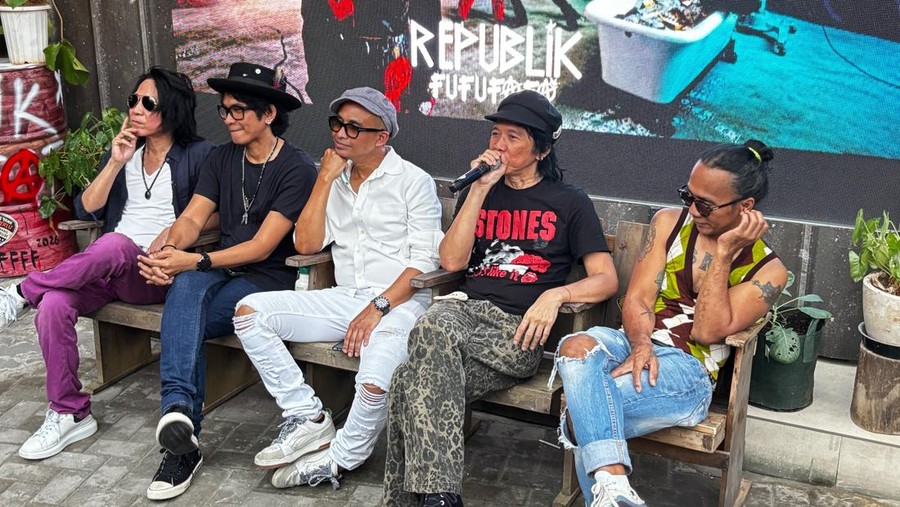 Slank di konferensi pers perilisan album Republik Fufufafa di Jalan Potlot&comma; Jakarta Selatan&comma; Jumat &lpar;5&sol;6&sol;2026&rpar;&period;