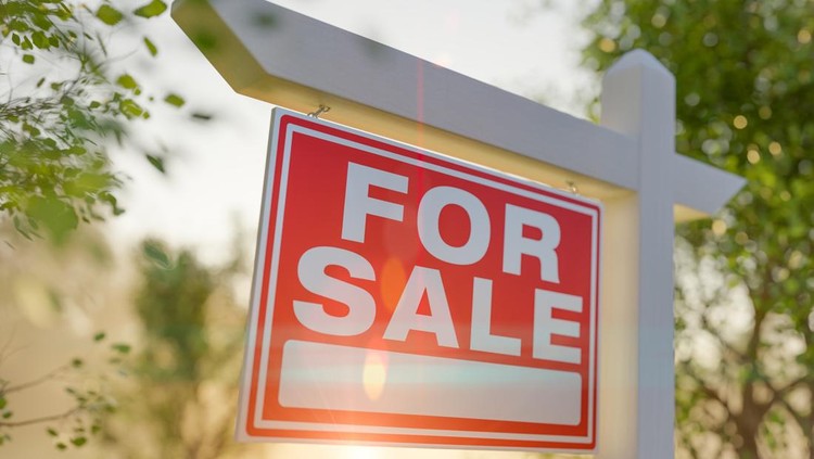For Sale Real Estate Sign In Front of Property&period;