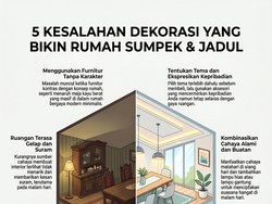 Infografis: 5 Dekorasi Rumah yang Bikin Ruangan Terlihat Sumpek dan Jadul