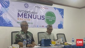 Lembaga Pers Dr. Soetomo menggelar workshop atau lokakarya jurnalistik tentang Piala Dunia di Gedung Dewan Pers, Jakarta, Senin (8/6).