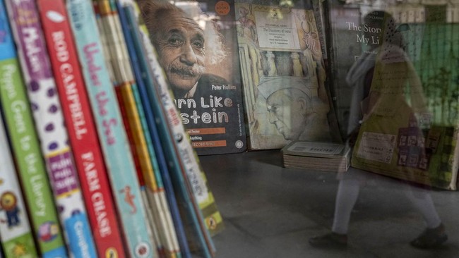 This photograph taken on May 18, 2026 shows books kept for children at the