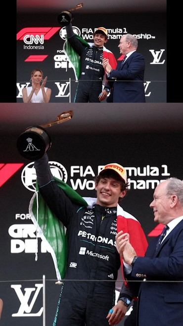 Pembalap Mercedes-AMG Petronas Kimi Antonelli memenangkan F1 Grand Prix Monaco pada Minggu (7/6).