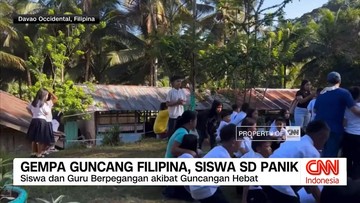 VIDEO: Gempa Guncang Filipina, Siswa SD Panik