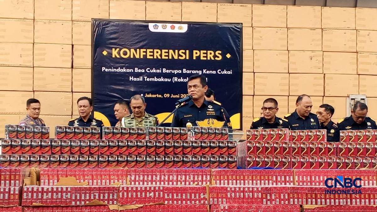 Bea Cukai Tindak 8,9 Juta Batang Rokok Ilegal, Senilai Rp13,2 M