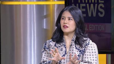 Director External relations CNGR Indonesia Magdalena Veronica menjadi salah satu narasumber dalam acara PRIMENEWS SPESIAL Hilirisasi Emas, Nikel, Tembaga dan Bauksit Merah Putih di Rantai Industri Dun