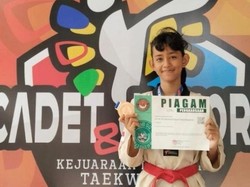 Wakili Kalteng di Kejurnas Taekwondo, Dewi Putri Siswi SD Kobar Raih Perunggu