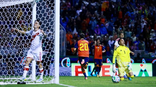 Soccer Football - International Friendly - Peru v Spain - Estadio Cuauhtemoc, Puebla, Mexico - June 8, 2026 Spain's Pedri celebrates scoring their second goal REUTERS/Eloisa Sanchez